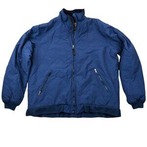 L.L. Bean Men's Jacket XLT Blue Full Zip Polartec Outdoors Fleece Lined Winter